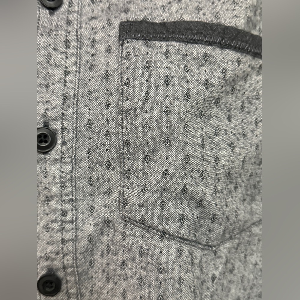 prAna Men’s Long Sleeve Button-Up Shirt Grey Large - Picture 6 of 7